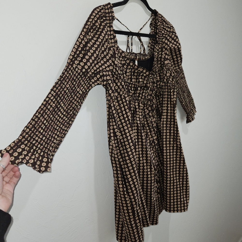 NWT! Revolve Free People Dress Star Dip Mini Black Combo Women's Small Dress NEW - Picture 7 of 16